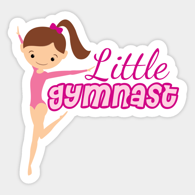 Cute Little Gymnast Pink Sticker by epiclovedesigns